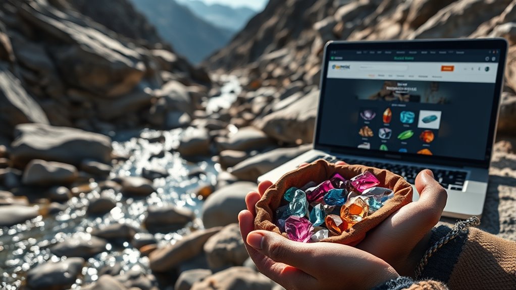 exploring gemstones through nature