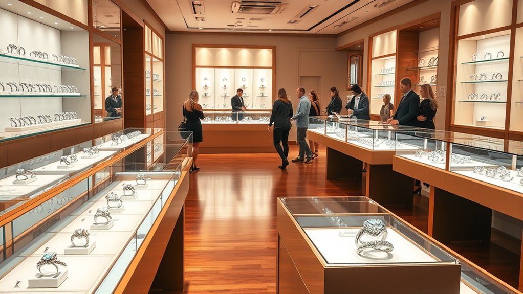 extensive engagement ring selection