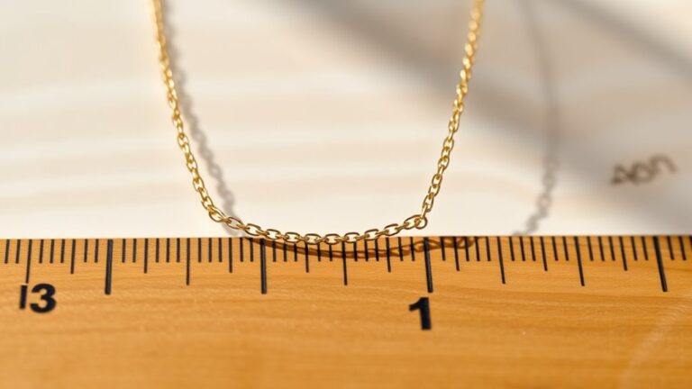 necklace length measurement specified