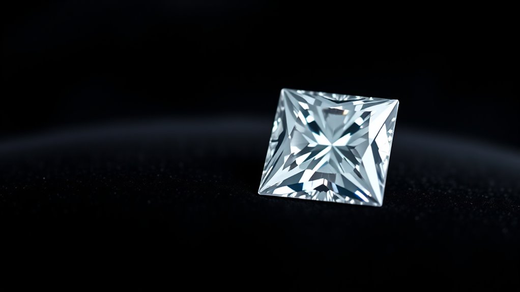 square shaped diamond brilliance