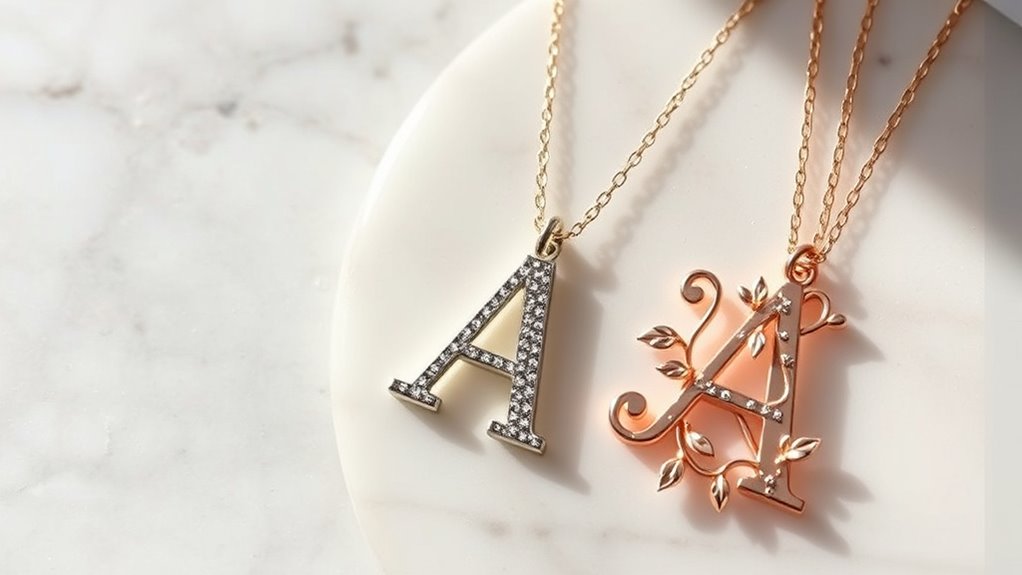 stylish personalized letter a