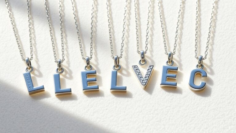 top silver initial necklaces