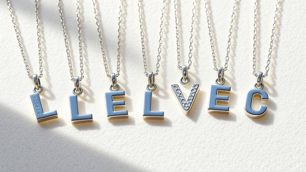 top silver initial necklaces