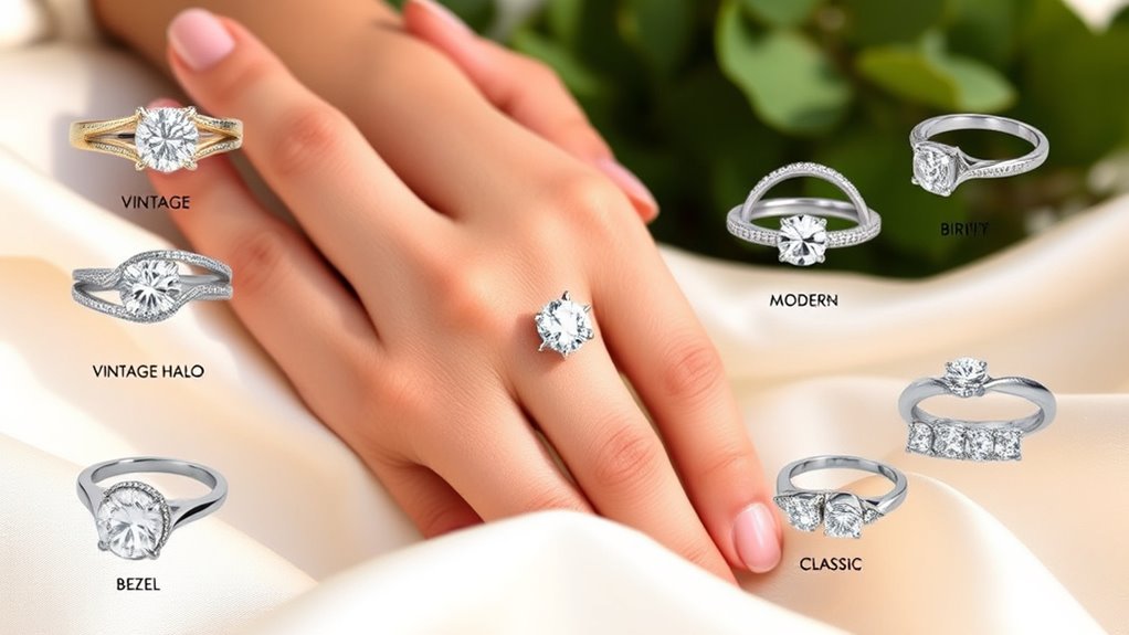 trending unique engagement rings