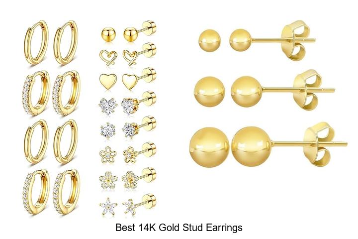 Top 12 Best 14k Gold Stud Earrings You Can’t Miss!
