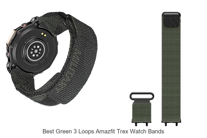 best green 3 loops amazfit trex watch bands